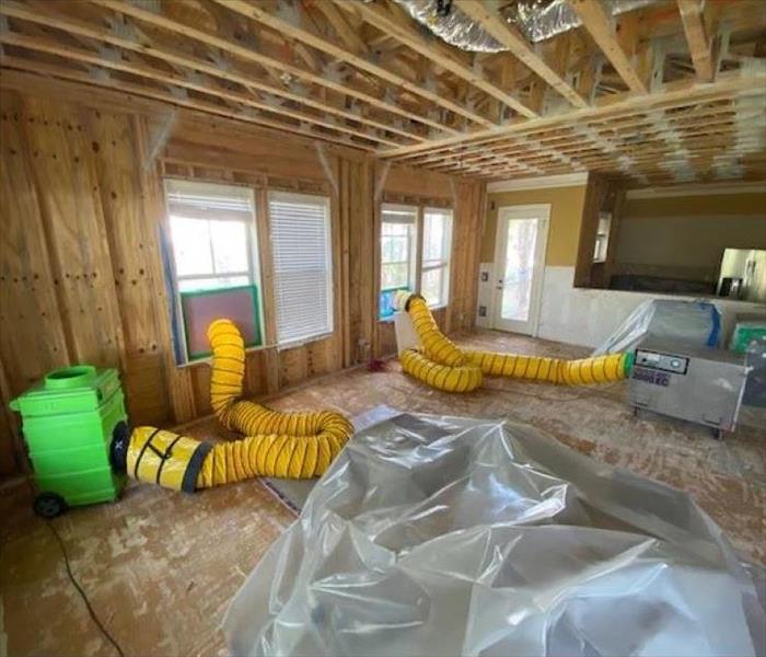 Equipment Set Up for Mold Remediation in a house