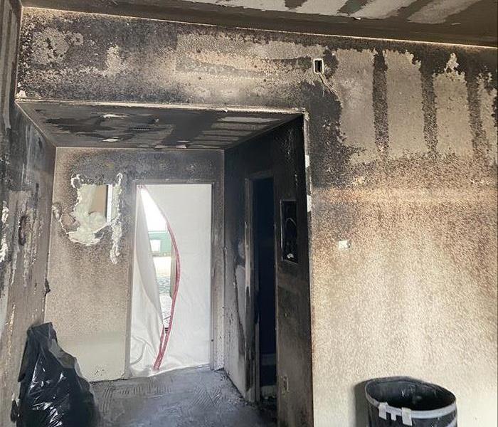 The results of interior fire damage 