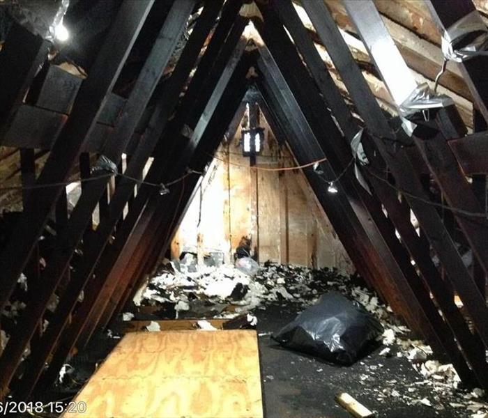 Attic Beams with Soot